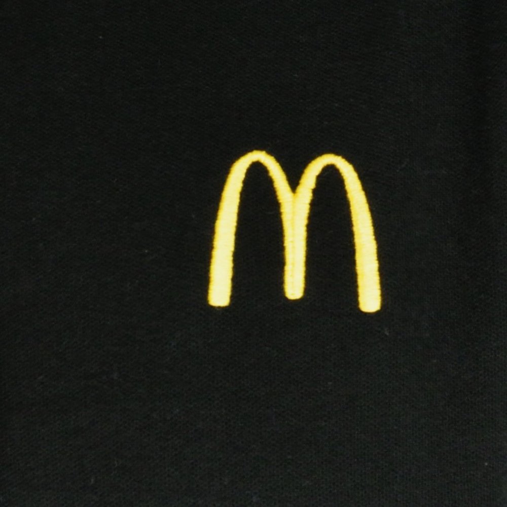 McDONALD'S Fast Food Employee Uniform Polo Shirt Black NEW Size L Large - Picture 4 of 11